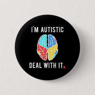 Roligt Autism Medvetenhetspresent För Autistiska M Knapp