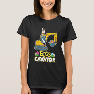 Roligt av ägg från Cavator Leopard Påskhare Excav T Shirt