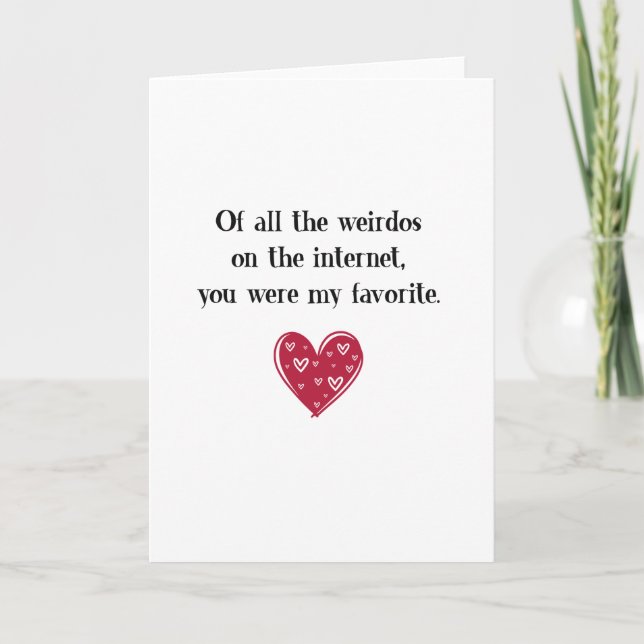 Roligt, av alla underligheter var du min favorit helgkort (Framsida)