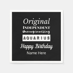 Roligt av Aquarius Zodiac Pappersservett
