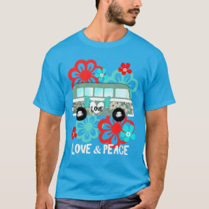 Roligt av Camper Van-grafik i Kärlek & Peace Hipp Tee