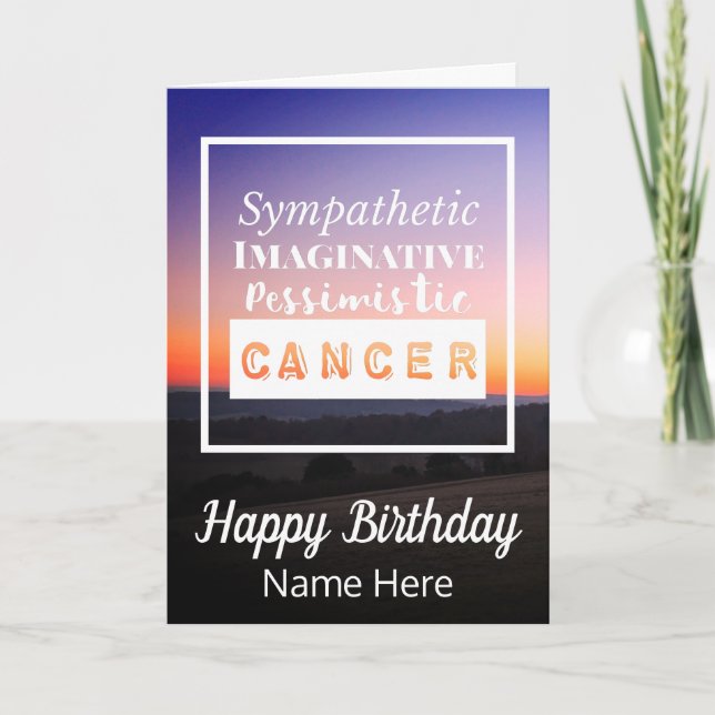 Roligt av cancerzodiak kort (Framsida)