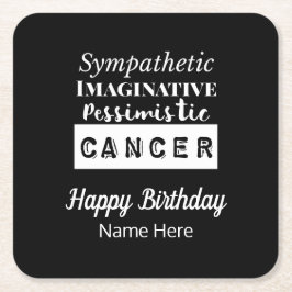 Roligt av cancerzodiak underlägg papper kvadrat