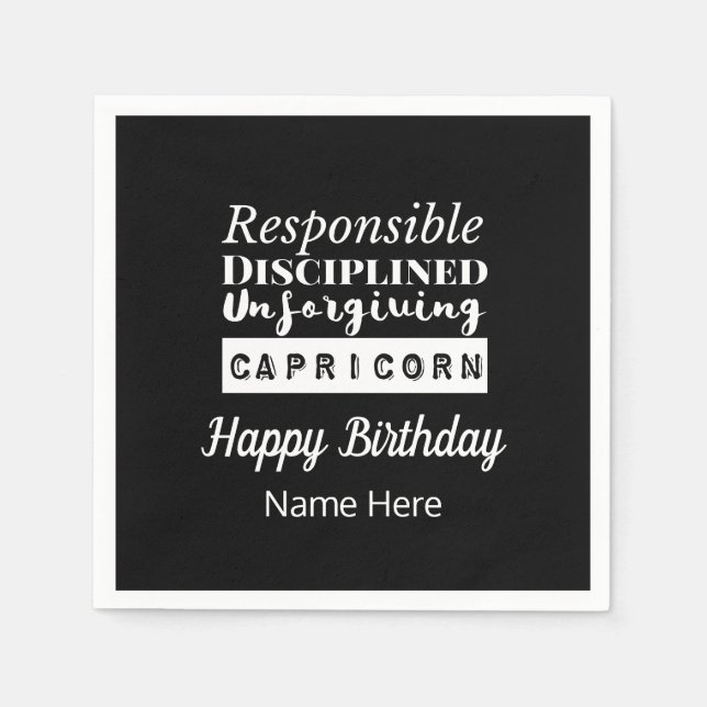 Roligt av Capricorn Zodiac Pappersservett (Framsidan)