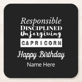 Roligt av Capricorn Zodiac Underlägg Papper Kvadrat