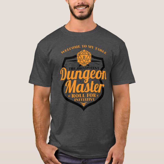Roligt av Dungeon Master Gamer RPG Dice T Shirt (Framsida)