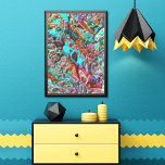 Roligt av färgad Funky Faux 3D Oskärpa Vinkarare M Poster<br><div class="desc">Fin contemporary färglös suddig vinkara mönster. Elegant-,  snyggt- och elnätsminimalismen för den konstnärliga designern insida,  dekoratorn för artsy,  den populära höftledaren,  vintage retro art stil eller abstrakt digital geometrisk motif älskare. Matcha den här designen med din insida-dekorator färg och dekorera muren med något exklusiv och unikt på väggen!</div>
