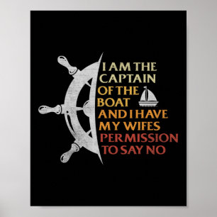 Roligt av fartygets befälhavare Sail Pontoon Sailo Poster