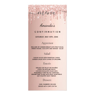 Roligt av foto på guld-ron i Menu glitter Reklamkort