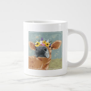 Roligt av gård - Kö med blomma Krona Jumbo Mugg