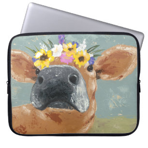 Roligt av gård - Kö med blomma Krona Laptop Fodral