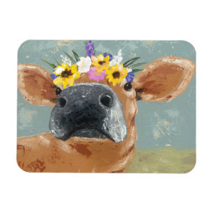 Roligt av gård - Kö med blomma Krona Magnet