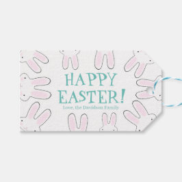 roligt av glad påsk-vita anpassningsbar, söta bunn presentetikett
