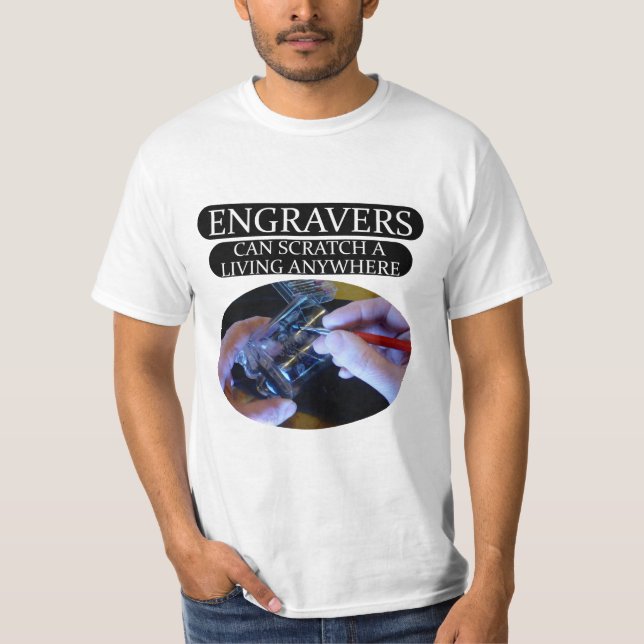roligt av glasgravörer t shirt (Framsida)