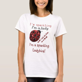 Roligt av i Sparkling Ladybird Ladybug red sparkl T Shirt