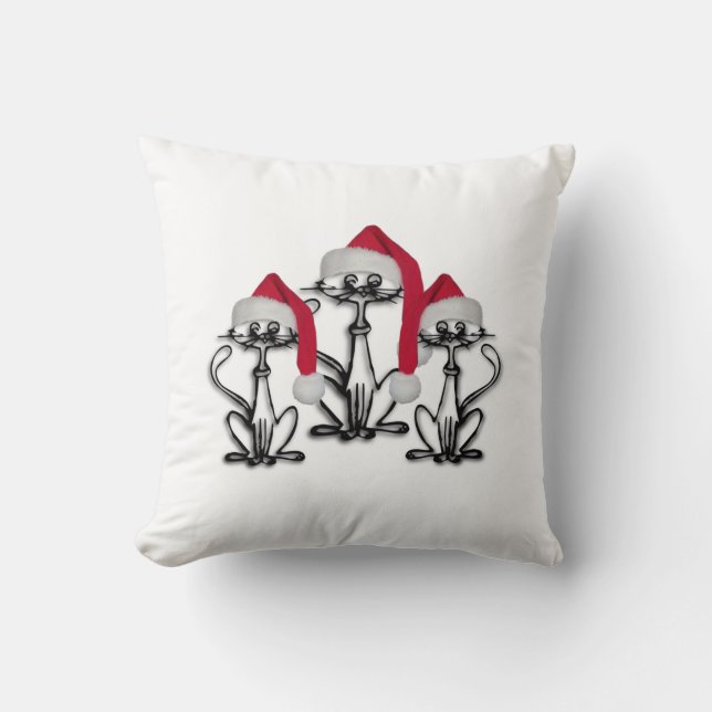 Roligt av julCaroling Cats Joyous Kudde (Framsida)