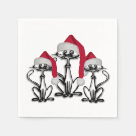 Roligt av julCaroling Cats Joyous Pappersservett