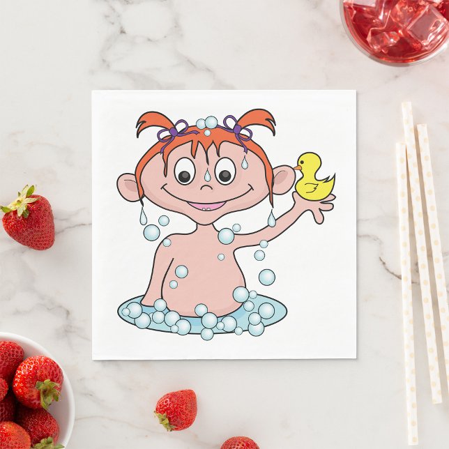 Roligt av julled med Rubber Anka och Bubbles Pappersservett (Skapare uppladdad)