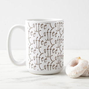 Roligt av kaffekaffekaffe, brunt citattext kaffemugg