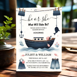 Roligt av krok-bete för Gender av träfisk Inbjudningar