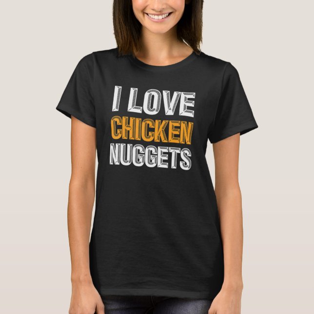 Roligt av kycklingnuggets Food T Shirt (Framsida)
