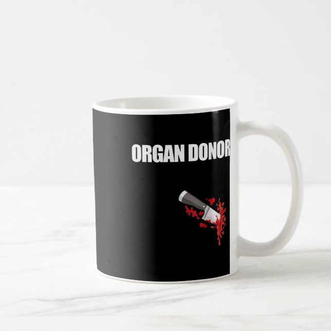 Roligt av organdonation Bloody Wound Kidney Memb p Kaffemugg (Höger)