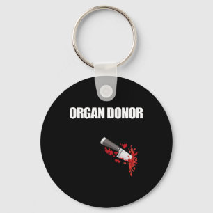 Roligt av organdonation Bloody Wound Kidney Memb p Nyckelring