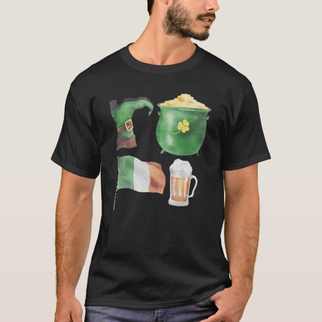 Roligt av st patrick's day Symboler T Shirt (Framsida)