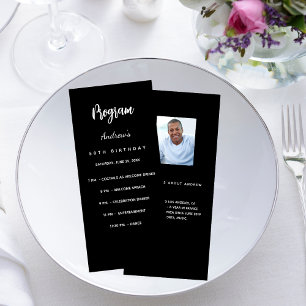 Roligt av svartvita bilder från födelsedagsprogram reklamkort