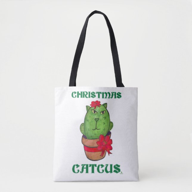 Roligt av Tecknaden  för julCatcus Helgdag Cactus Tygkasse (Framsida)