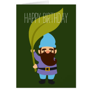 Roligt av trädgårdsgnomer hälsningskort