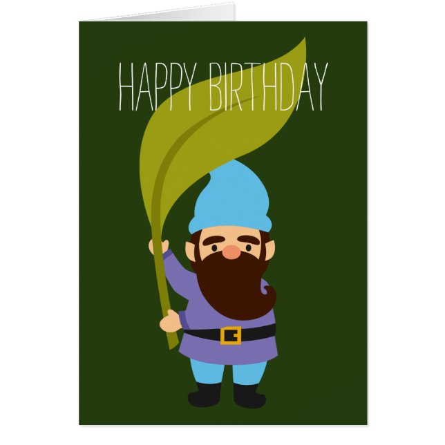 Roligt av trädgårdsgnomer hälsningskort (Framsidan)