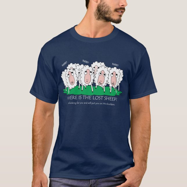 Roligt avbilda av var är borttappadfår t shirt (Framsida)