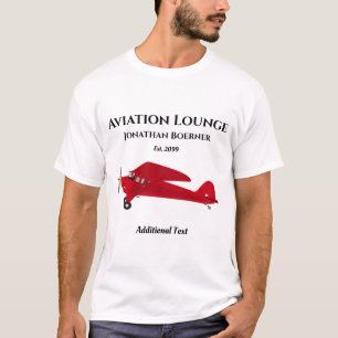 Roligt Aviation Lounge Vintage Airplane T-Shirt