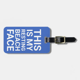 Roligt avslappnat strandansikte | Blå Resa Bagagebricka