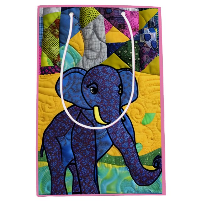 Roligt Baby Elephant - Quilt like Design (Framsidan)