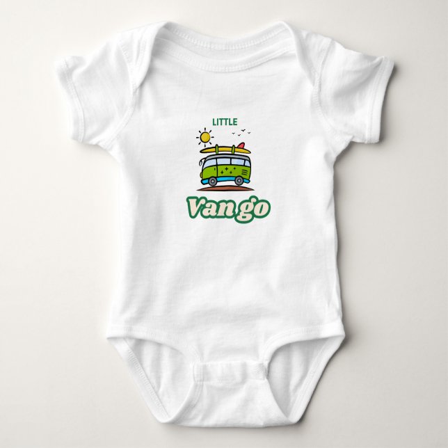 Roligt baby ett biet säger att lilla van go t shirt (Framsida)