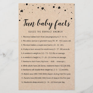 Roligt Baby Facts Game med babyskor party