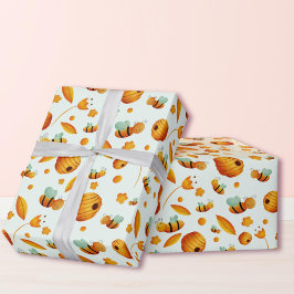 Roligt Baby Shower Bee Baby Bee Presentpapper