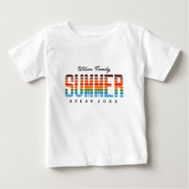 Roligt Baby Sommar Solnedgång Strand Familjesemest T Shirt