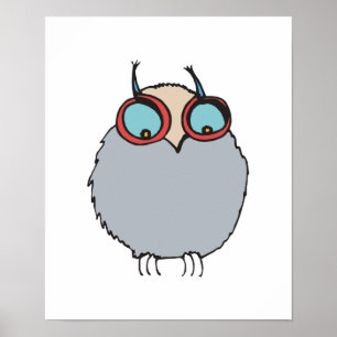 roligt baby uggla poster