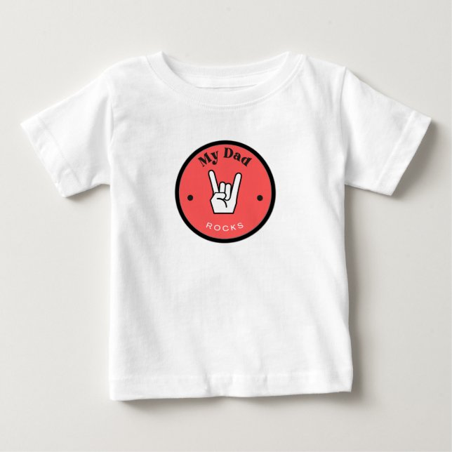 Roligt! Babyfint bomullströja - Min pappa är KUL!  T Shirt (Framsida)