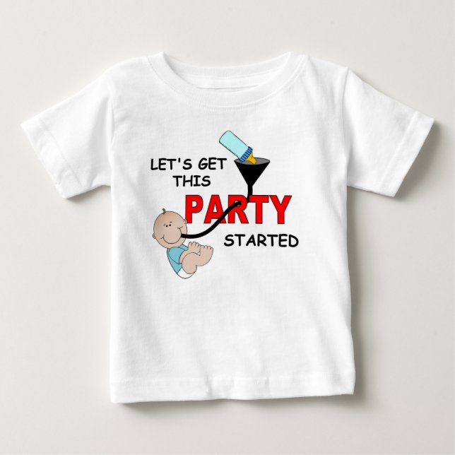 Roligt babyordstäv, STARTAT PARTY Tee (Framsida)