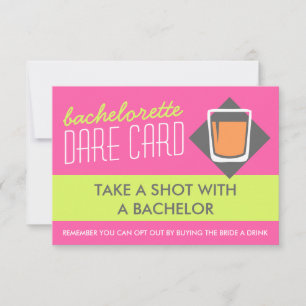Roligt Bachelorette DARE-jaktkort - ta ett skott Inbjudningar