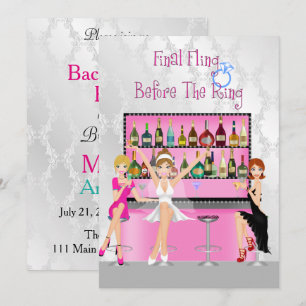 Roligt Bachelorette Party-inbjudan Inbjudningar