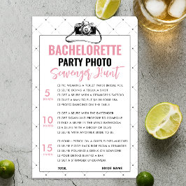 Roligt Bachelorette Photo Scavenger Hunt Game Card