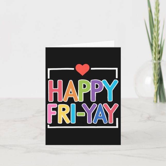 Roligt Back to school Collection Lycklig Fri-yay F Kort (Framsida)
