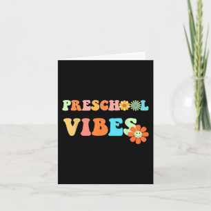 Roligt Back to school Preschool Vibes första dag Kort