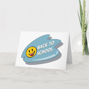 Roligt Back to school Smiley face Kort