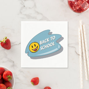 Roligt Back to school Smiley face Pappersservett